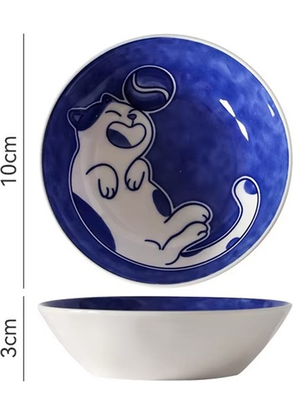 Seramik Kedi Soslukları - Japon Tarzı Suşi Tabağı, Sevimli Karikatür Su Damlası Şeklinde Tatlı Sofra Takımı (Yurt Dışından) fırsatları