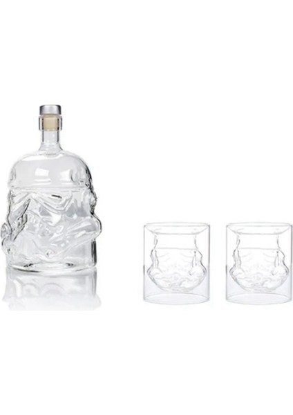 Şeffaf Kafatası Camı, Yüksek Borosilikat Cam, Isıya Dayanıklı Şarap Gereçleri, Kafatası Şarap Şişesi (Yurt Dışından)