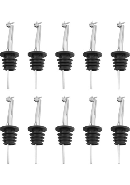 10'lu Paket Paslanmaz Çelik Şarap Dökücüler Şarap, Likör, Zeytinyağı, Kahve, Şurup, Sirke Şişeleri Için Likör Dökme Ağızları Seti (Yurt Dışından) modelleri