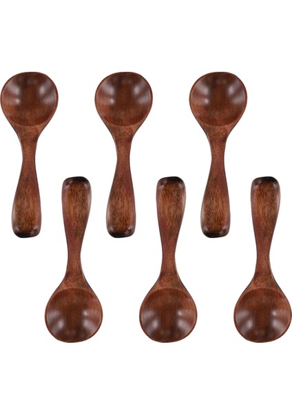 Küçük Ahşap Kaşıklar, 6 Adet 5.3 Inç Doğal Çorba Kaşıkları Bambu Ahşap Yemek Kaşığı, El Yapımı Soslar Karıştırma ve Servis Için (Yurt Dışından) modelleri