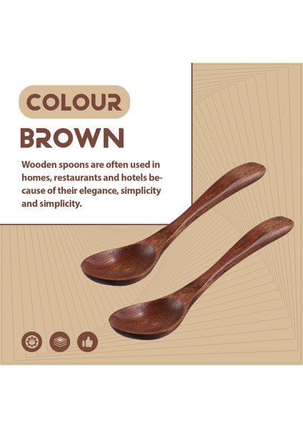 Küçük Ahşap Kaşıklar, 6 Adet 5.3 Inç Doğal Çorba Kaşıkları Bambu Ahşap Yemek Kaşığı, El Yapımı Soslar Karıştırma ve Servis Için (Yurt Dışından) indirimleri