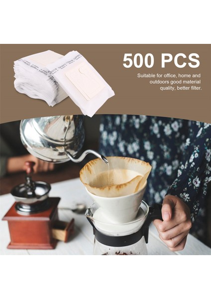 500 Adet Damlama Kahve Filtresi Torbası Taşınabilir Asma Kulak Tipi Kahve Filtreleri Kağıt Ev Ofis Seyahat Demleme Kahve ve Çay (Yurt Dışından) indirimleri