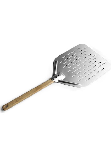 Ahşap Saplı 12 Inç Pizza Küreği, Yapışmaz Delikli Pizza Küreği, Pizza Soyma Küreği, Pişirme Aleti (Yurt Dışından)