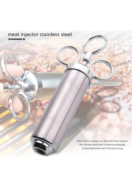 Et Enjektör Şırıngası, 2 Onsluk Marine Aroma Enjektörü, 3 Profesyonel Iğne, 2 Temizleme Fırçası ve 4 Silikon O-Ring ile 304 Paslanmaz Çelik (Yurt Dışından) fiyatları