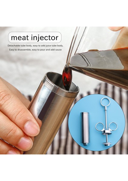 Et Enjektör Şırıngası, 2 Onsluk Marine Aroma Enjektörü, 3 Profesyonel Iğne, 2 Temizleme Fırçası ve 4 Silikon O-Ring ile 304 Paslanmaz Çelik (Yurt Dışından) modelleri