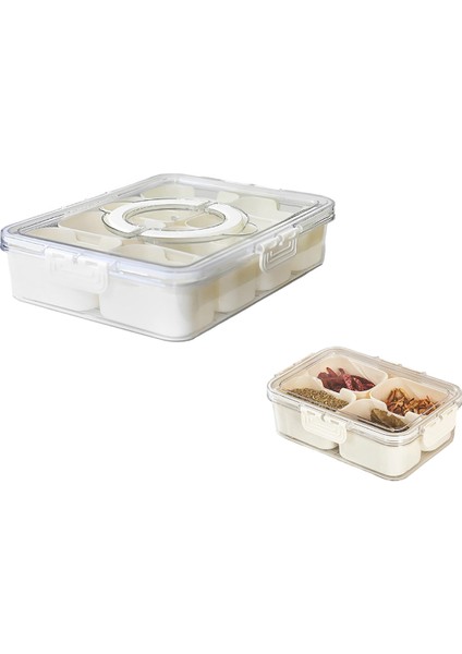 Parçalı Küçük Bölmeli Tepsili Baharat Kavanozları Tezgah Üstü Baharat Düzenleyici Mutfak Saklama Kabı Buzdolabı Için (Yurt Dışından)