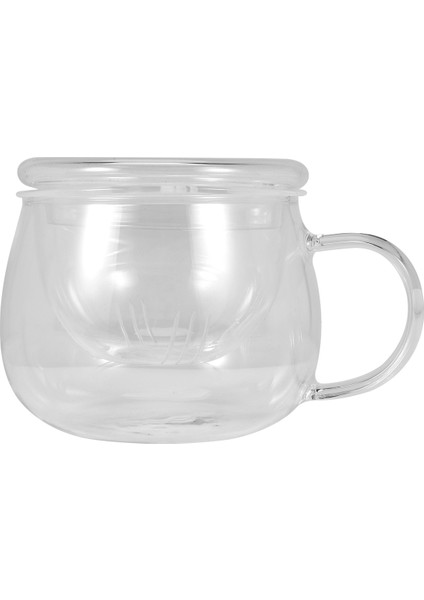 3'ü 1 Arada Set Şeffaf Isıya Dayanıklı Çay Kahve Kupası Çay Demleme Filtre Kapağı Ev Ofis Kullanımı Için (Yurt Dışından)