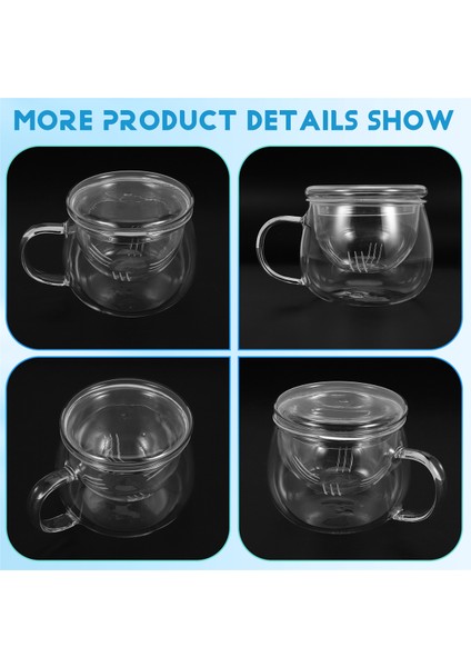 3'ü 1 Arada Set Şeffaf Isıya Dayanıklı Çay Kahve Kupası Çay Demleme Filtre Kapağı Ev Ofis Kullanımı Için (Yurt Dışından) indirimleri