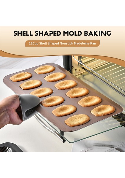 12 Bardak Kabuk Şeklinde Yapışmaz Madeleine Tava Karbon Çelik Kalıp Pişirme Kalıbı Aletleri (Yurt Dışından) fırsatları