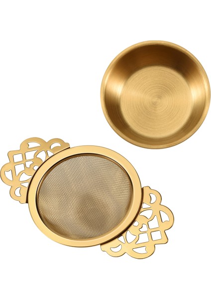 Paslanmaz Çelik Çay Süzgeci ve Damlama Haznesi Kolay Temizlenebilir Gevşek Yapraklı Askılı Demlik Filtresi Mutfak Aleti (Yurt Dışından)