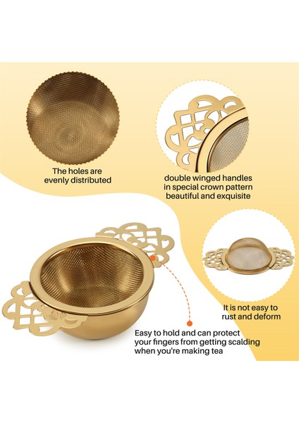 Paslanmaz Çelik Çay Süzgeci ve Damlama Haznesi Kolay Temizlenebilir Gevşek Yapraklı Askılı Demlik Filtresi Mutfak Aleti (Yurt Dışından) fırsatları