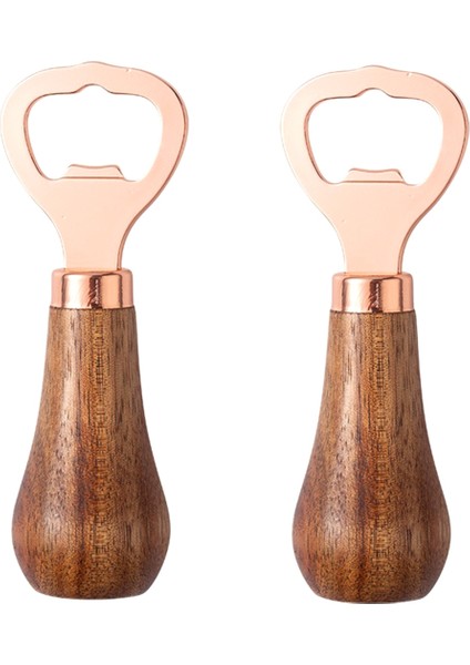 Ahşap Saplı Paslanmaz Çelik Bira Şişe Açacağı, Mutfak Aletleri, Düğün Yıldönümü Hediyesi Gül Altın (Yurt Dışından)
