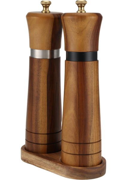 Tuz ve Karabiber Öğütücü Seti, Ahşap Tuz ve Karabiber Değirmeni Çalkalayıcı Kolay Ayarlanabilir Seramik Kalınlık Büyük Yeniden Doldurulabilir (Yurt Dışından) modelleri