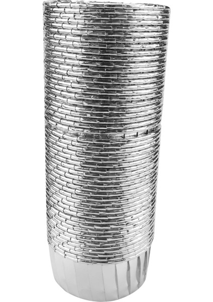 50 Adet Alüminyum Folyo Kek Kapları Tek Kullanımlık Muffin Kalıpları Pişirme Kapları Alüminyum Kek Ucu Tepsisi Ramekin Tutucular Küçük Puding Kapları - Gümüş (Yurt Dışından)