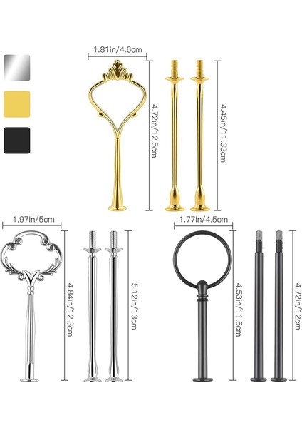 Set Pasta Standı Donanım Kiti Katmanlı Tepsi Donanım Parçaları Pasta Standı Için, 3 Katmanlı Pasta Standı Bağlantı Parçaları Donanım Tutucu (Yurt Dışından) modelleri