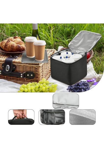 4 Bardaklık Içecek Taşıma Çantası, Yalıtımlı Içecek Taşıma Tutucu Çantası, Yeniden Kullanılabilir 2 Katlı 8 Bardaklık Kek Kapları Saklama Çantası (Yurt Dışından) fırsatları