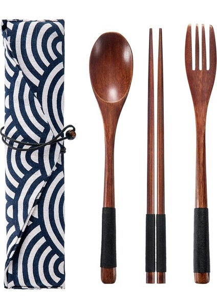 2'li Ahşap Yemek Takımı Sofra Takımı Çatal Bıçak Takımı Seyahat Gereçleri Bağlanmış Halat Yeniden Kullanılabilir Yemek Takımı, Ahşap Çatal Kaşık Yemek Çubukları (Yurt Dışından) fırsatları