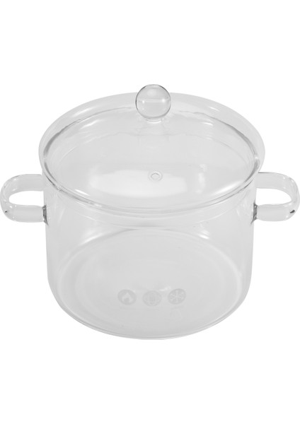 Kapaklı Cam Tencere, Kapaklı ve Saplı Ocak Üstü Pişirme Tenceresi, Kaynama Tencereli Şeffaf Çorba Tenceresi, Yüksek Borosilikat 1900ML (Yurt Dışından)