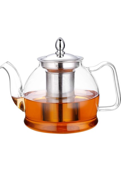 Çıkarılabilir Demlikli 1000 ml Cam Çaydanlık, Ocak Üstü Güvenli Çaydanlık, Blooming ve Demlikli Çay Makinesi Seti (Yurt Dışından) fiyatları