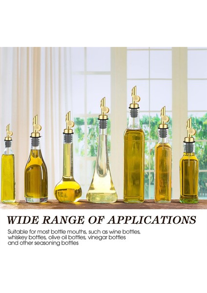 Adet Ağırlıklı Paslanmaz Çelik Likör Şişesi Dökücü Otomatik Çevirmeli Zeytinyağı Dağıtıcı Ağızlı Balsamik Alkol Dökücü (Altın) (Yurt Dışından) fırsatları
