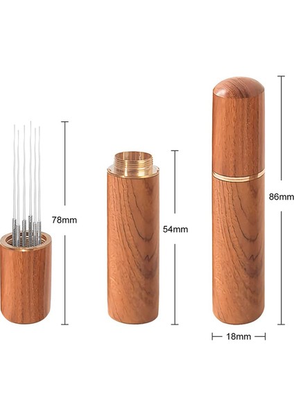 Espresso Kahve Karıştırıcısı, Doğal Ahşap Saplı 8 Iğneli Espresso Karıştırıcı, Espresso Aksesuarları Kahve Karıştırıcısı, A (Yurt Dışından) indirimleri