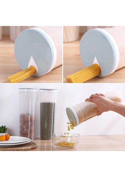 Adet 2l Uzun Şeffaf Spagetti Makarna Saklama Kabı, Ayarlanabilir Kapaklı, Çok Amaçlı Plastik Mutfak Gıda Saklama Kavanozu (Yurt Dışından) indirimleri