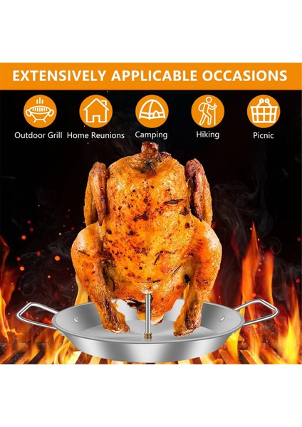 Paslanmaz Çelik Ayaklı Dikey Şiş Izgara Çıkarılabilir Sivri Uçlu Brezilya Barbekü Şişi Yeniden Kullanılabilir Izgara Şişi 9 Inç (Yurt Dışından) fırsatları