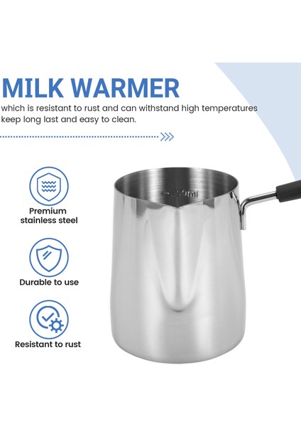 600ML Türk Kahvesi Cezvesi Paslanmaz Çelik Süt ve Kahve Isıtıcısı Çikolata Tereyağı Eritme Potu Isıya Dayanıklı Saplı (Yurt Dışından) indirimleri