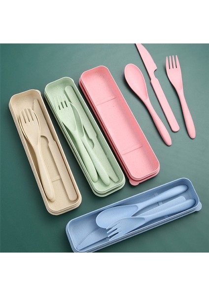 Takım Buğday Samanı Çatal Bıçak Takımı, Yeniden Kullanılabilir Taşınabilir Seyahat Gereçleri Seti (Kutulu), Kaşık Bıçak Çatal (Yurt Dışından) modelleri