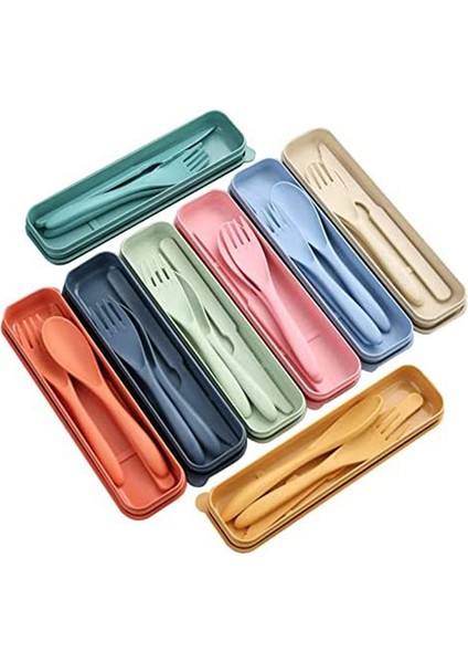 Takım Buğday Samanı Çatal Bıçak Takımı, Yeniden Kullanılabilir Taşınabilir Seyahat Gereçleri Seti (Kutulu), Kaşık Bıçak Çatal (Yurt Dışından) indirimleri