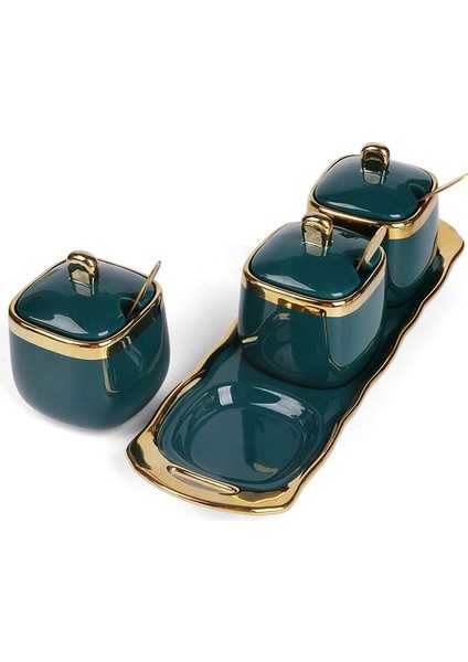 Adet Seramik Sosluk, Porselen Şekerlik, Dekoratif Altın Tuzluk, Biberlik, Mutfak Baharat Kavanozları (Yurt Dışından) modelleri