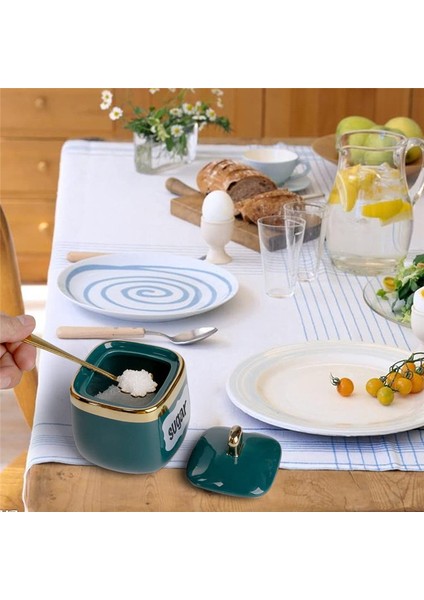 Adet Seramik Sosluk, Porselen Şekerlik, Dekoratif Altın Tuzluk, Biberlik, Mutfak Baharat Kavanozları (Yurt Dışından) indirimleri