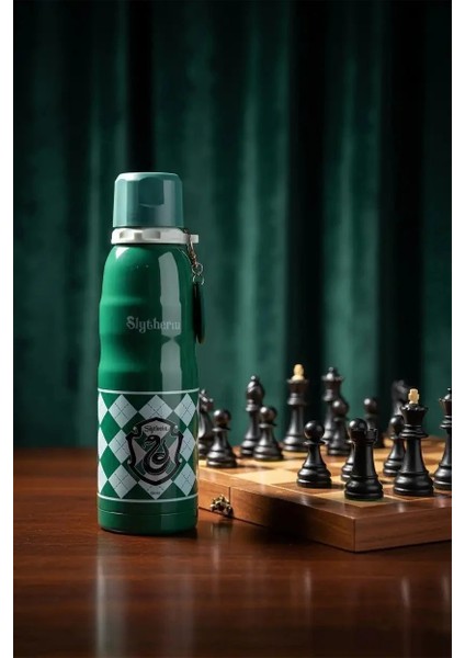 Harry Potter Lisanslı Charmlı Termos 600 ml - Slytherin