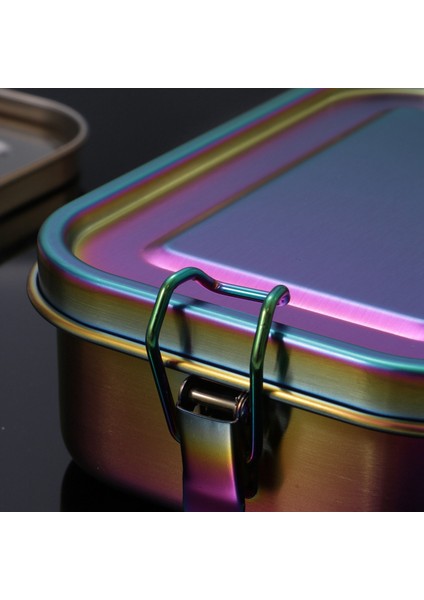 Paslanmaz Çelik Bento Kutusu Sızdırmaz Metal Öğle Yemeği Kutusu Çıkarılabilir Bölmeli Öğle Yemeği Kutusu Çocuklar ve Yetişkinler Için (Gökkuşağı) (Yurt Dışından) fırsatları