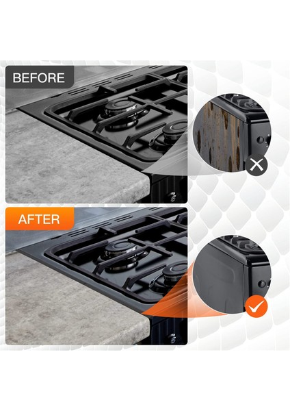 Adet Paslanmaz Çelik Ocak Boşluk Kapakları Ocak Boşluk Dolgu Seti Ocak Boşluk Koruyucuları Isıtma Kolay Temizlenebilir 27,5 Inç (Yurt Dışından) indirimleri