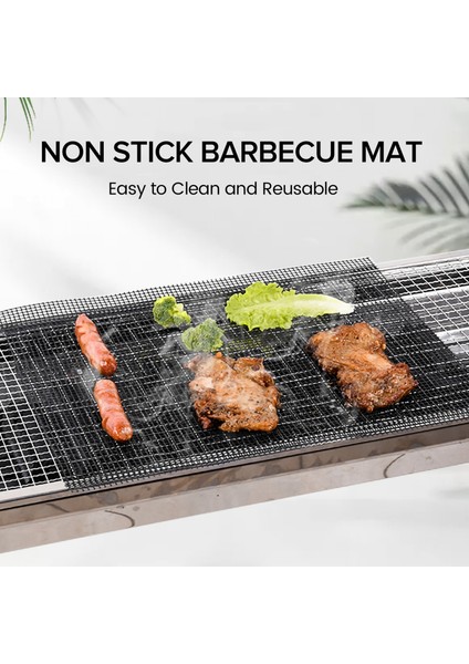 4 Adet Yapışmaz Barbekü Izgara Filesi Yeniden Kullanılabilir Ptfe Izgara Ağı Barbekü Matı Izgara, Pişirme, Fırınlama, Barbekü Için, 40 x 33 cm (Yurt Dışından) modelleri