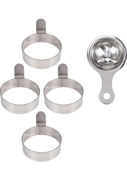 Adet Paslanmaz Çelik Yumurta Halkası, Yumurta Şekillendirici, Yapışmaz Pişirme Halkaları, Omlet Kalıbı, 1 Yumurta Ayırıcı, Mutfak Pişirme Aletleri (Yurt Dışından) modelleri