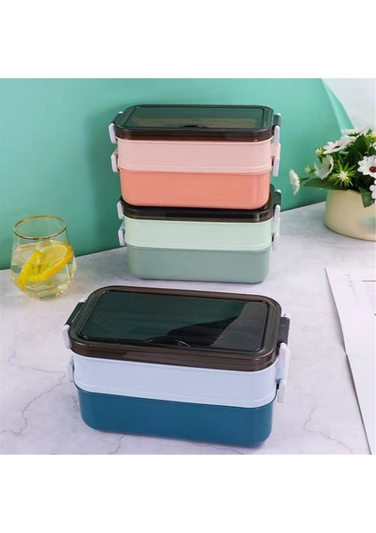 Katmanlı Öğle Yemeği Kutusu Mikrodalgada Pişirilebilir Öğle Yemeği Kutusu Gıda Saklama Kutusu Bento Kutusu Öğrenciler Çocuklar Ofis Çalışanları Yeşil (Yurt Dışından) indirimleri