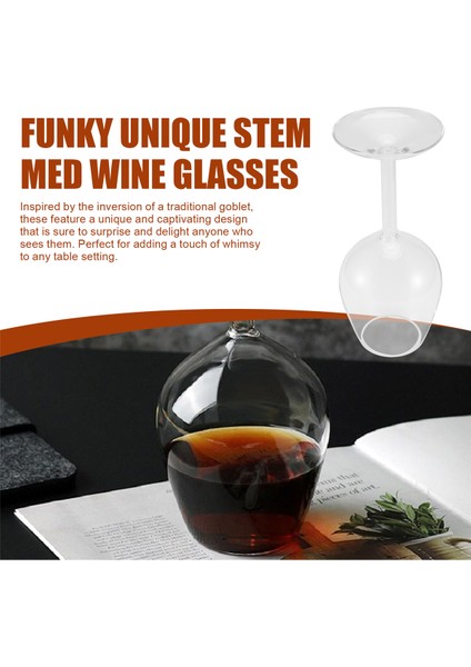 Uzun Saplı Ters Şarap Kadehleri Şık ve Benzersiz Saplı Şarap Kadehleri Ters Uzun Saplı Şarap Kadehleri (Yurt Dışından) indirimleri