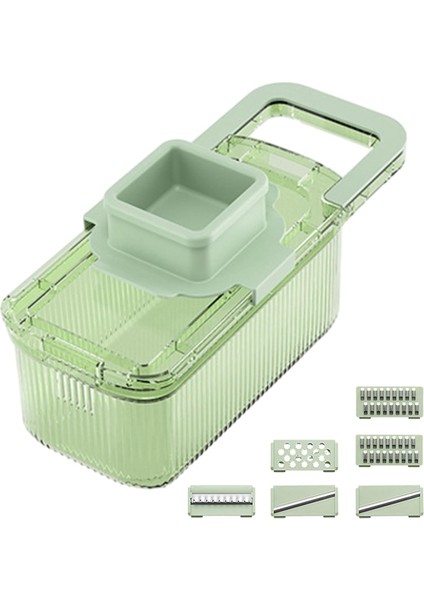 Sebze Doğrayıcı, Şeffaf Kaplı Rende, Çok Fonksiyonlu Manuel Rende, Çıkarılabilir Mutfak Dilimleme Aleti (Yurt Dışından)