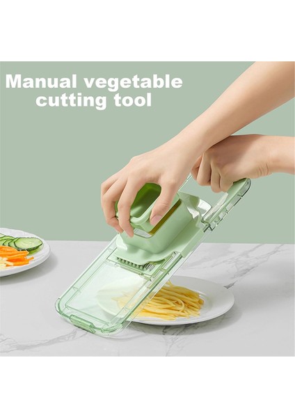 Sebze Doğrayıcı, Şeffaf Kaplı Rende, Çok Fonksiyonlu Manuel Rende, Çıkarılabilir Mutfak Dilimleme Aleti (Yurt Dışından) fırsatları