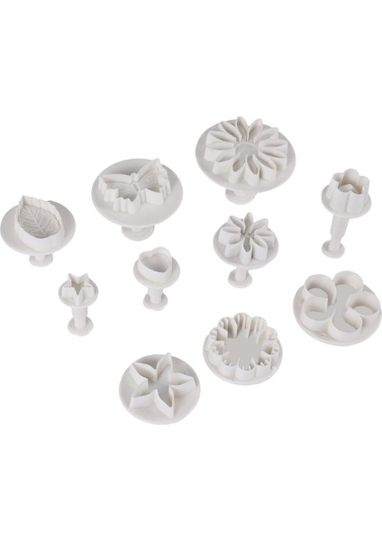 33 Parça Fondan Kek Kurabiye Piston Kesici Şeker El Sanatları Çiçek Yaprak Kelebek Kalp Şeklinde Dekorasyon Kalıbı Kendin Yap Aletleri (Yurt Dışından) modelleri