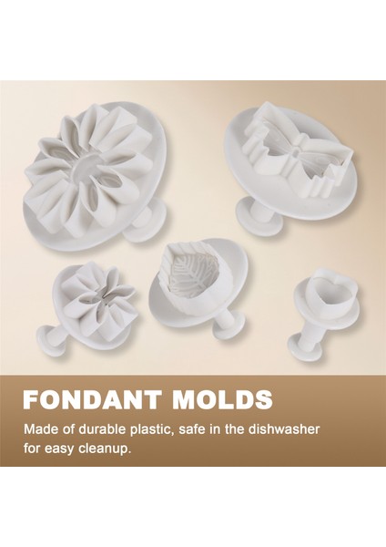 33 Parça Fondan Kek Kurabiye Piston Kesici Şeker El Sanatları Çiçek Yaprak Kelebek Kalp Şeklinde Dekorasyon Kalıbı Kendin Yap Aletleri (Yurt Dışından) fırsatları