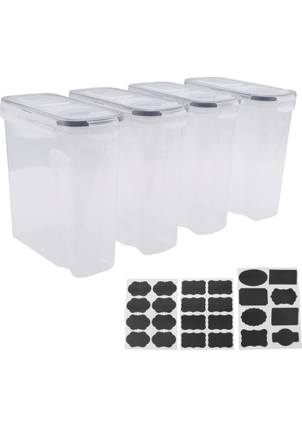 Parça Tahıl Saklama Kabı Seti, Pp Hava Geçirmez Gıda Saklama Kapları 2,5 L Tahıl, Atıştırmalıklar ve Şeker Için (Yurt Dışından)