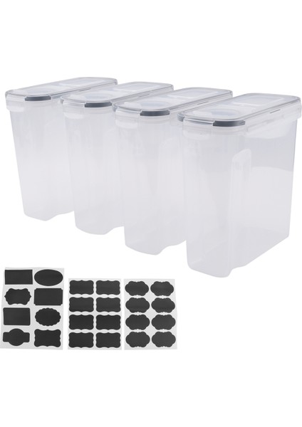 Parça Tahıl Saklama Kabı Seti, Pp Hava Geçirmez Gıda Saklama Kapları 2,5 L Tahıl, Atıştırmalıklar ve Şeker Için (Yurt Dışından) fiyatları