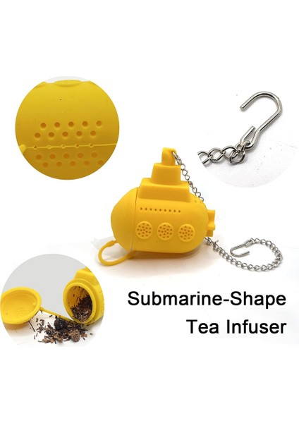 Denizaltı Şeklinde Çay Süzgeci Silikon Çay Poşeti Filtresi Çay Filtresi Gıda Sınıfı Silikon Baharat Difüzörü (Yurt Dışından) indirimleri