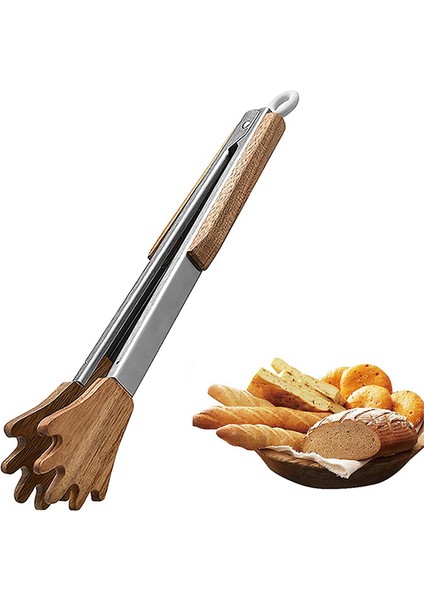 Ahşap Mutfak Maşası, Avuç Içi Kelepçeli Pişirme Maşası, Yapışmaz, Yüksek Sıcaklığa Dayanıklı, Paslanmaz Çelik Biftek Kelepçesi (Yurt Dışından) indirimleri
