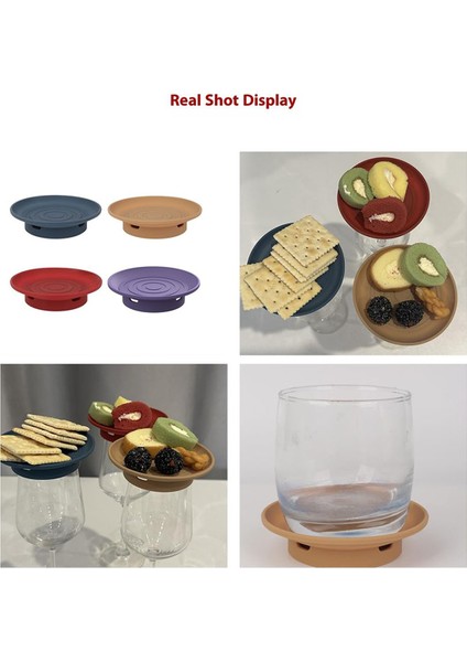 Şarap Kadehleri, Kahve ve Çay Kupaları Için Parçacıkları Dışarıda Tutan ve Sıçramayı Azaltan 4 Parça Silikon Şarap Kadehi Kapağı (Yurt Dışından) modelleri