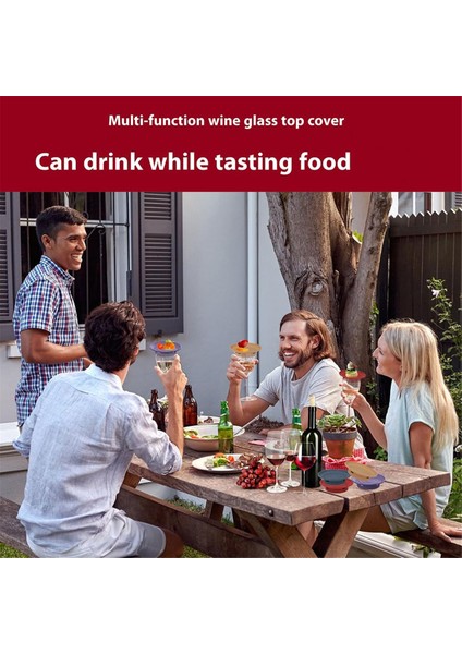 Şarap Kadehleri, Kahve ve Çay Kupaları Için Parçacıkları Dışarıda Tutan ve Sıçramayı Azaltan 4 Parça Silikon Şarap Kadehi Kapağı (Yurt Dışından) indirimleri