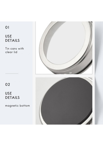 10 Adet/takım Şeffaf Kapaklı Manyetik Paslanmaz Çelik Baharat Kavanozu Sos Biber Baharat Saklama Kabı Mutfak Ev Eşyaları (Yurt Dışından) fırsatları